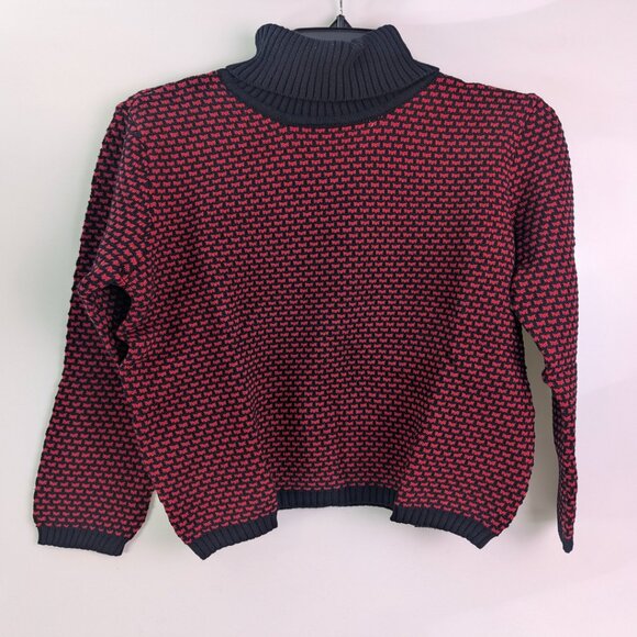 NEW Karen Scott Jersey  sweater Turtle Neck -size L -Color new red amore - Picture 10 of 10
